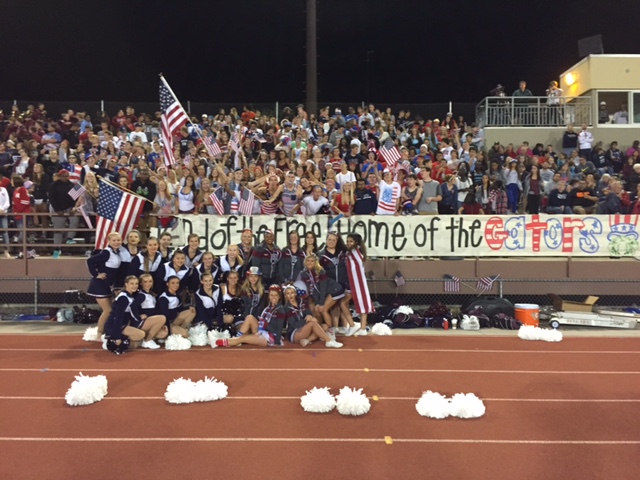 North Star students show their pride with a Red, White, and Blue theme at Fridays game. The Gators beat the Fremont Tigers 28-17. Courtesy Photo