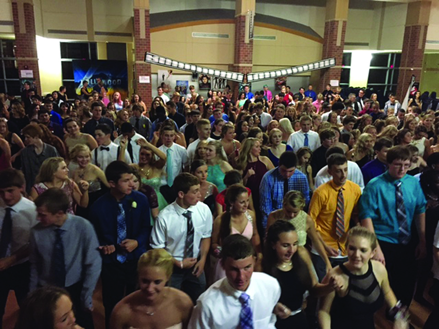 North Star students do a line dance together during the Homecoming Dance on Saturday, Oct. 10. The nights theme was Hollywood Nights.
Photo by GG Staff