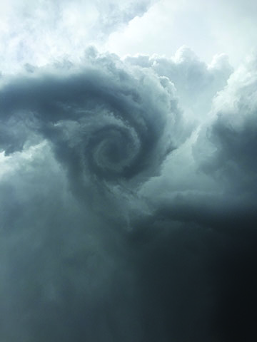If you see rotation in a storm cloud, it is a clear sign to take cover immediately.  Photo by Kyler Johnson/GG Staff