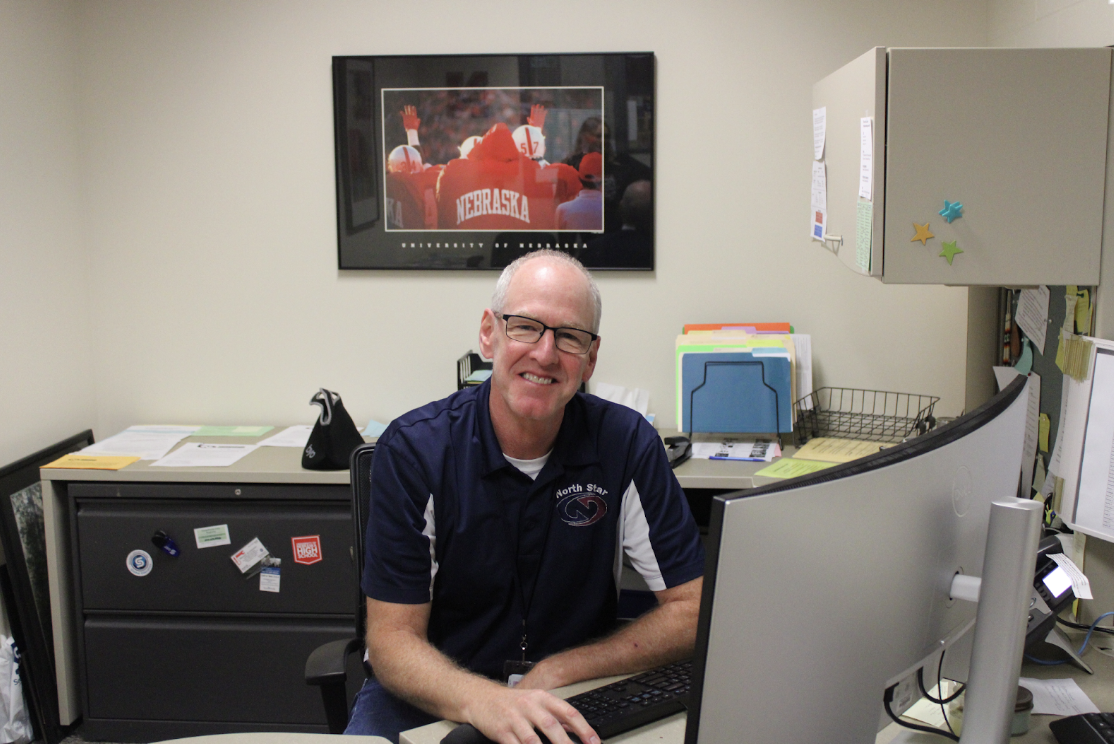 Rick Weatherholt poses in his counseling office. 
