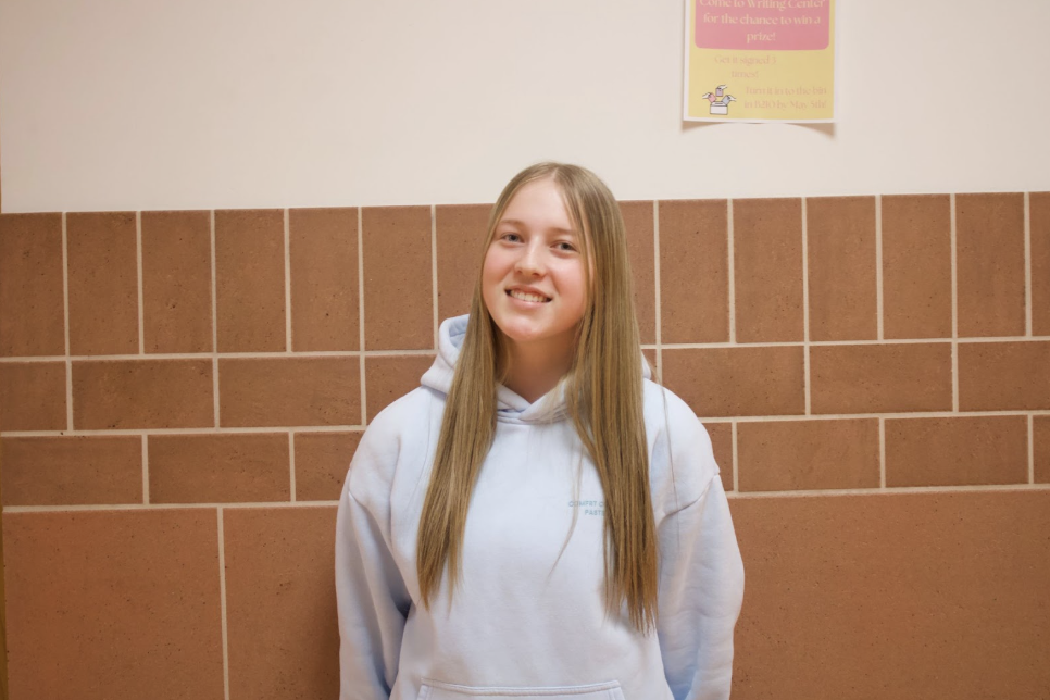 First year tennis player Kinley Stuhr exclaims that she is “excited to see what [she] can do this season.” Stuhr has already enjoyed doing fun activities with her big, middle, and littles group.